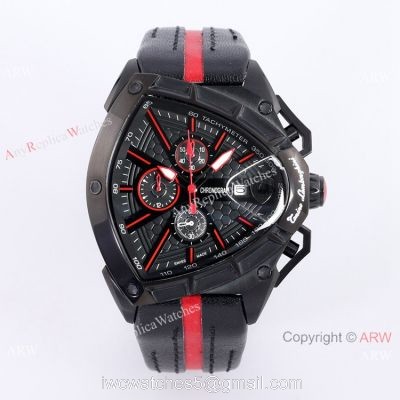 Copy Lamborghini Spyder 9004 Chronograph Men Watch All Black 1