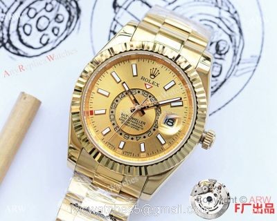 NEW UPGRADED Rolex Sky-Dweller Yellow Gold Watches 41mm 1