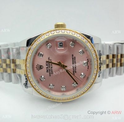 New Replica Rolex Datejust Two Tone Salmon Dial Watch 36mm Men 1