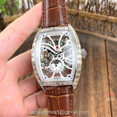New Copy Franck Muller Cintree Curvex Skeleton Diamond Baguette Watches 1