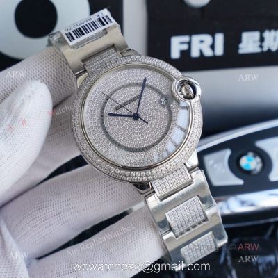 1:1 Copy Best Cartier Ballon Bleu De Cartier Stainless Steel Watch 42mm 1