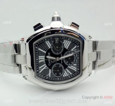 High Quality Replica Cartier Roadster Chronograph Stainless Steel Watch 1