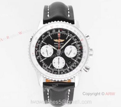 BLS Factory New Replica Breitling Navitimer B01 Panda Dial Chronograph Watch 43mm 1