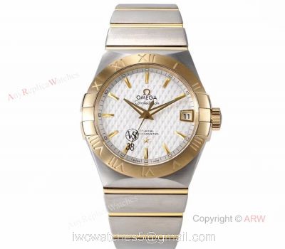New Omega Constellation Watches Best vsf Omega Two Tone Mens Copy Watch 1