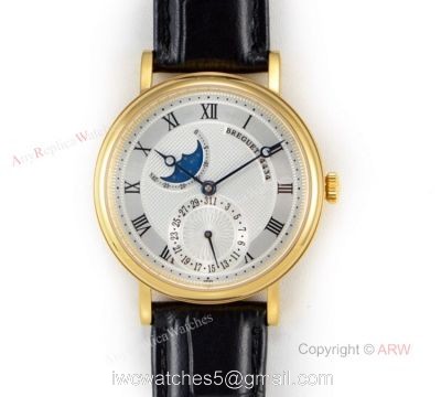 Replica Breguet Classique Automatic Watch Yellow Gold Breguet Classique Moonphase Dial 1