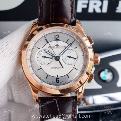 Swiss 7750 Jaeger Lecoultre Master Chronograph Rose Gold Replica Watch 40mm 1
