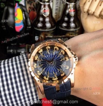 Copy Roger Dubuis Excalibur Knights Of The Round Table II watch Rose Gold 1