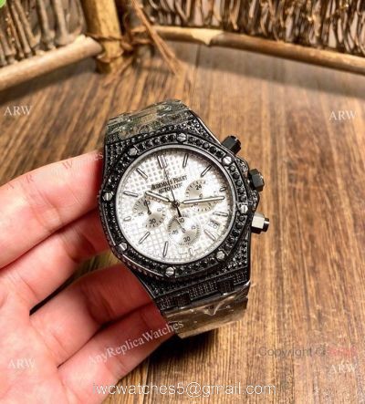 Knockoff Audemars Piguet Royal Oak Black Diamond Watches 42mm 1