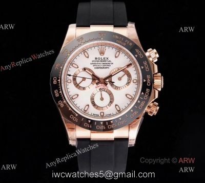 New V3 Version Noob Factory Rolex Daytona Rubber Band Rose Gold Watch 1