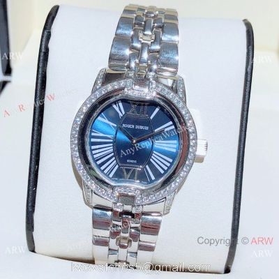 Copy Roger Dubuis Velvet Lady Watches Stainless Steel Blue Dial 1
