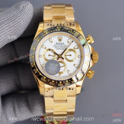 Swiss Quality Daytona Rolex Copy Watch Ceramic Bezel Yellow Gold 40mm 1