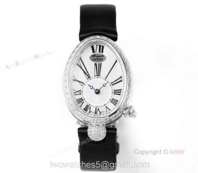 Replica Breguet Reine De Naples Watch White Roman Numberals With Diamond Bezel 1
