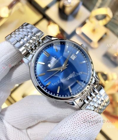 IWC Ingenieur 40mm Replica Watches Stainless Steel Blue Dial 1