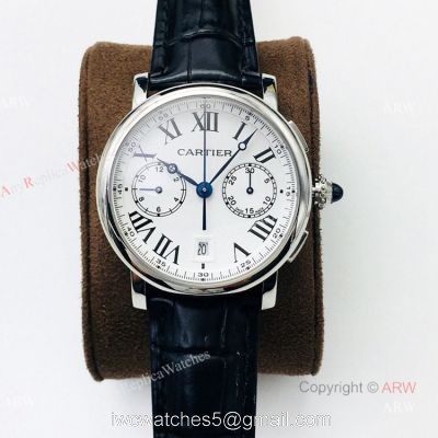 (GZF) 1:1 Cartier Watch Copy Rotonde De Cartier Stainless Steel Chronograph Watch 1