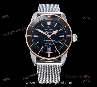(GF) New Breitling Superocean Heritage ii 42mm Two Tone Black Replica Watches 1
