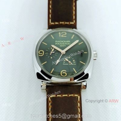 Copy Panerai Radiomir GMT Power Reserve PAM999 Watch SS Dark Green dial 1