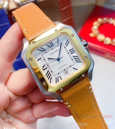 New Replica Cartier Santos 2-Tone 38mm Watch Automatic Movement 1