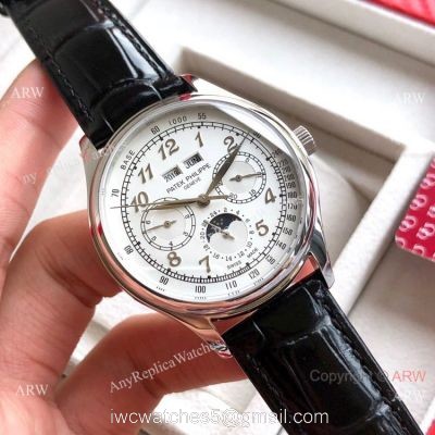 Swiss Replica Patek Philippe Base 1000 SS White Dial Watches 1