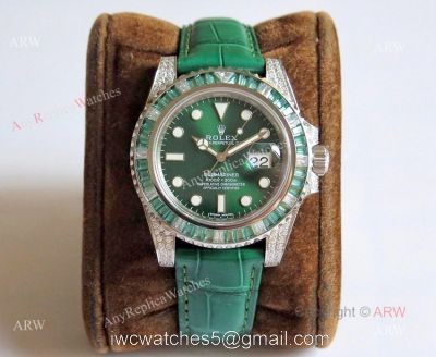Noob Rolex Submariner Green Diamond Bezel Replica Watches 904L 1