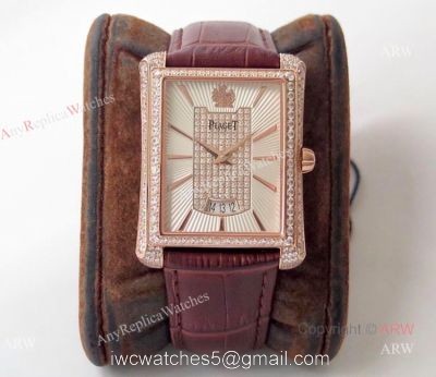 Swiss Replica Mens Piaget Emperador Rose Gold Diamond Watch 1