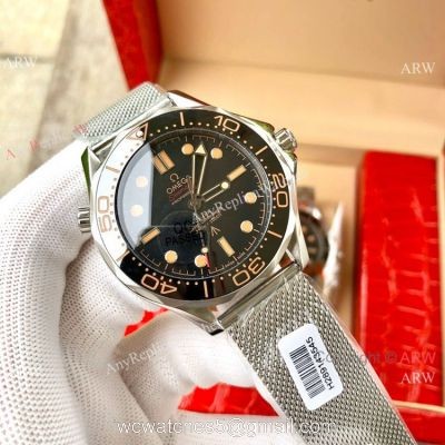 2020 New Omega Seamaster 007 No Time To Die Watch Stainless Steel Mesh Strap 1