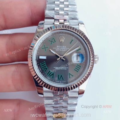 Noob Rolex Datejust 41 Wimbledon Swiss 3235 Replica V3 Watches 1