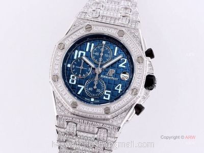 High Quality Audemars Piguet Ice Royal Oak Blue Dial Replica Watches 1