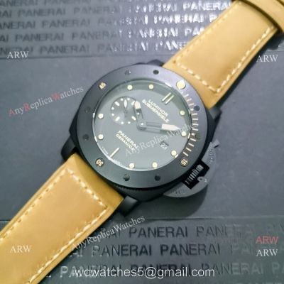 Knockoff Panerai Luminor Submersible Black Case Watch PAM508 1