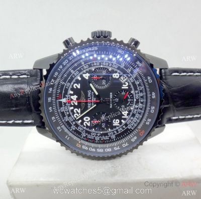 Best Replica Breitling Navitimer Cosmonaute All Black Chronograph Watch 1