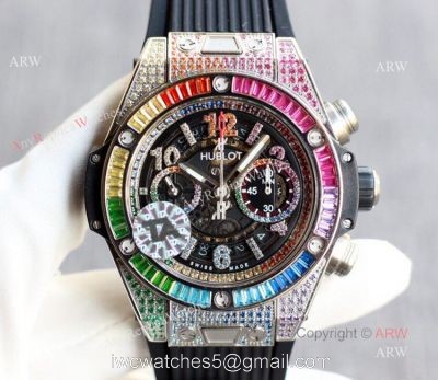 Best Hublot Big Bang Unico Rainbow King Watch Hublot Big Bang Diamond Watch Swiss Replica 1