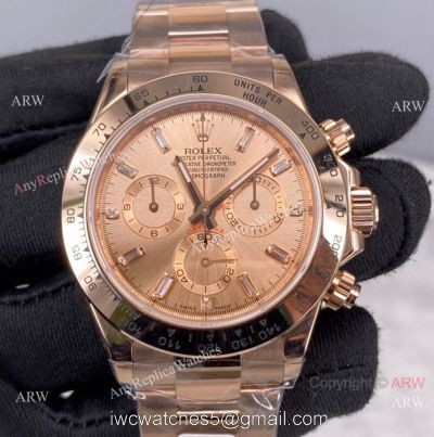 New! Rolex Daytona Chronograph 904L Rose Gold watch Noob Factory Swiss 4130 1