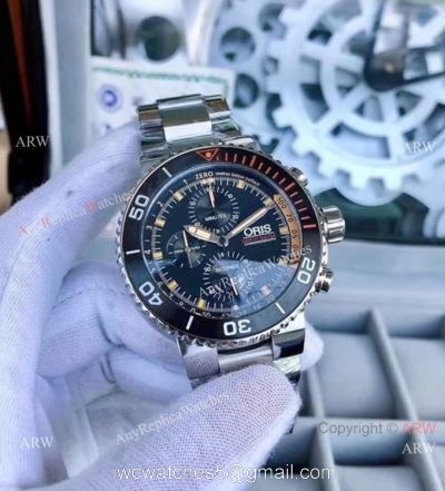 Oris ProDiver Chronograph Replica Watches Black Red 1