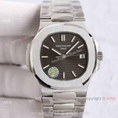 Swiss Grade Patek Philippe Nautilus PPF Factory Cal.324 Watch Stainless Steel Gray Dial 40mm 1