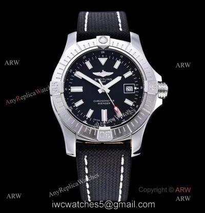 (GF) New Breitling Avenger Black Dial 43mm Automatic Watch Replica Asia 2824 1