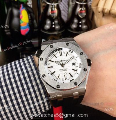 Copy Audemars Piguet Royal Oak Offshore Diver White Dial Watch Automatic 1