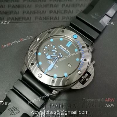 New Style Panerai Submersible Rubber Strap Carbotech PAM01616 47mm Watch 1