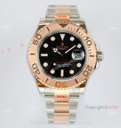 EW Factory Rolex Yacht Master Copy Watch 3235 Movement 904l Two Tone Rose Gold 1