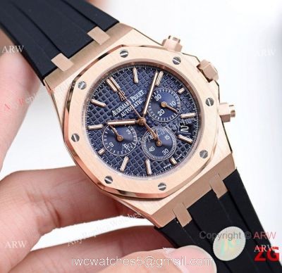 Replica Audemars Piguet Royal Oak Watch Rose Gold Chrono 42mm 1