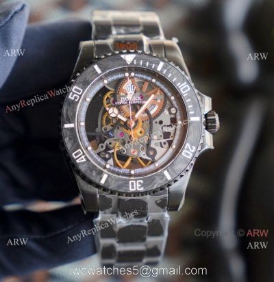 New Replica Rolex Submariner Andrea Pirlo Skeleton Black Watch 1