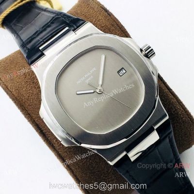 PFF Factory Patek Philippe New Onyx Face Leather Strap Watch Swiss Model 1