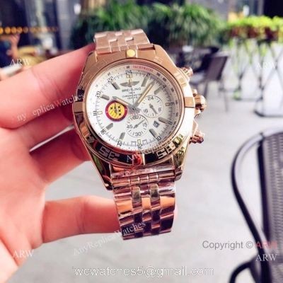 Rose Gold Breitling Chronomat B01 Replica Watches 43mm 1