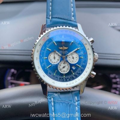 Best Replica Breitling Navitimer 01 Watch Blue Leather Strap 1
