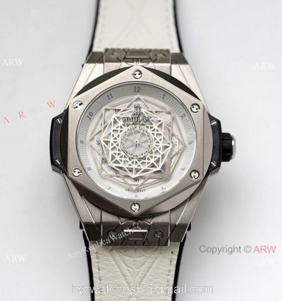 NEW! Swiss HUB1213 Hublot Big Bang Sang Bleu Titanium Watch 45mm 1