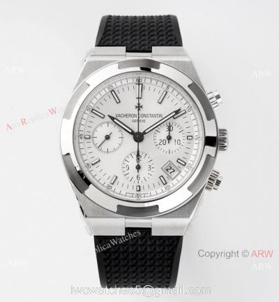 Swiss Replica Vacheron Constantin Overseas Chronograph 5500V White Dial Watch 1