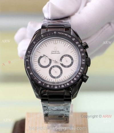 New Style Omega Speedmaster Chronograph Black Steel Watches 1