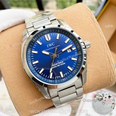 Replica IWC Aquatimer Stainless Steel Blue Dial Watches 42mm 1
