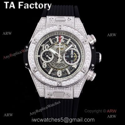 Best Replica Hublot Big Bang Unico 45mm Full Diamonds Automatic Watch For Men 1