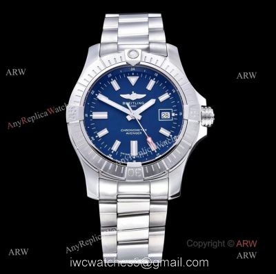 (GF) Best Breitling Avenger 43 Blue Dial Stainless Steel Swiss Replica Watches 1