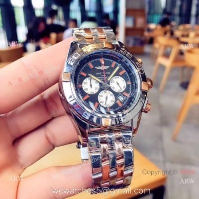 Breitling Chronomat B01 Watches Two Tone Rose Gold 1