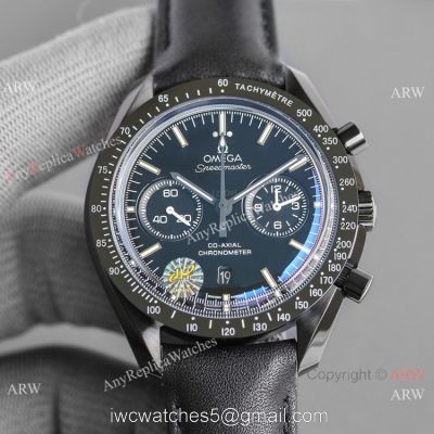 JH Omega Speedmaster Chronograph Swiss 9300 Watch Black Ceramic 1
